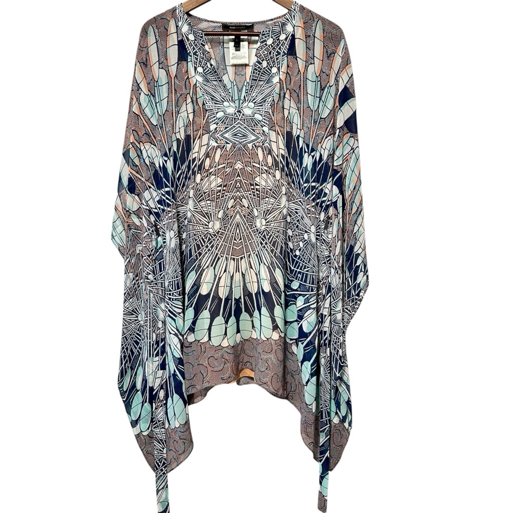 BCBGMaxAzria Beachy Kaftan Dress XS | Boho Festival | Resortwear Coachella Vibe - Picture 4 of 9